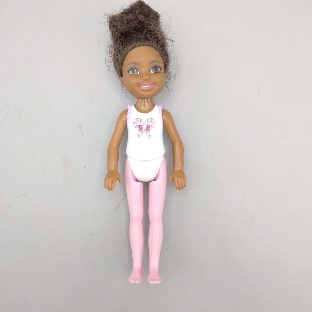 2016 Mattel Barbie Club Chelsea African American Candy Cane With Tights
